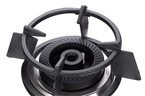 Cast Iron Wok Ring, Wok Support Ring, Slanted Anchors - Pot Support Ring, Pan Holder Stand, Milk Pot Holder, Gas Stove Accessories with 4 Prongs and Notches, Grooves on the Bottom