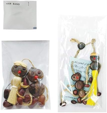 ボージョボー人形(イエロー) + ボージョボー人形携帯ストラップ(ナチュラル) + ヘアゴム付き