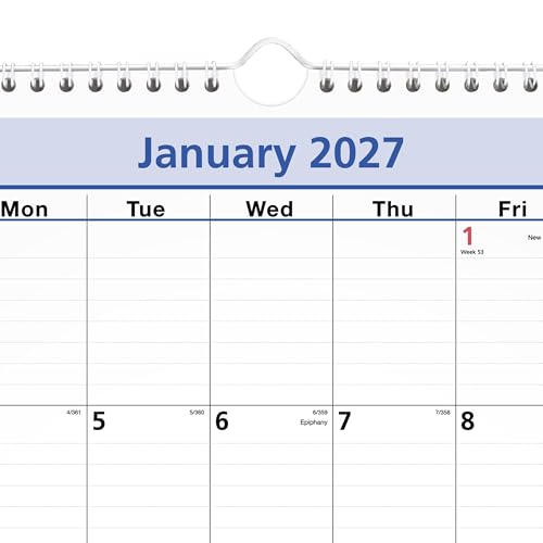 Image of AT-A-GLANCE 2027 Wall Calendar, Monthly, 12 inch x 17 inch Planner, QuickNotes (PM522827)