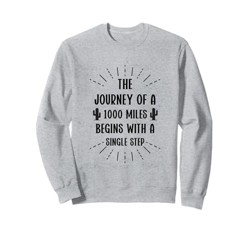 The Journey Of A 1000 Miles Start With A One Step Funny トレーナーの商品画像（Amazon）