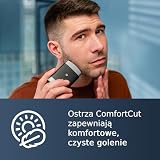 Przenośna golarka Philips, golarka elektryczna na mokro i sucho, system ostrzy ComfortCut, ruchome głowice 3D, kompaktowa konstrukcja, wydajny akumulator, model PQ888/06