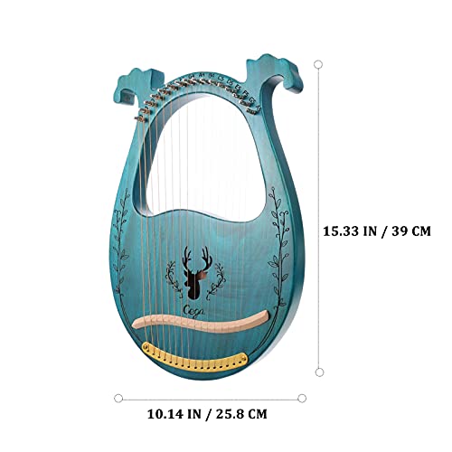 Generic Lyre en bois avec 16 cordes en métal et clé d’accordage, médiators et cordes de rechange, instrument à cordes portable, cadeau de Noël pour débutants et enfants - Les Beatles, Paul McCartney, John Lennon, RIngo Starr, George Harrison Generic Lyre en bois avec 16 cordes en métal et clé d'accordage, médiators et cordes de rechange, instrument à cordes portable, cadeau de Noël pour débutants et enfants – Image 8