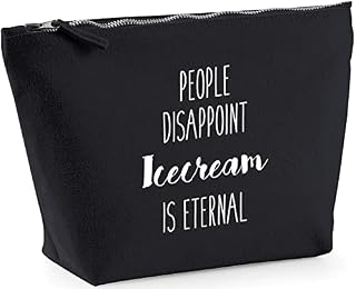 Hippowarehouse People Disappoint, Icecream is Eternal printed make up cosmetic wash bag 18x19x9cm