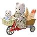 Sylvanian Families - Le Village - La Bicyclette Adulte - 4281 - Figrunies Prêt à Jouer - Mini Poupées