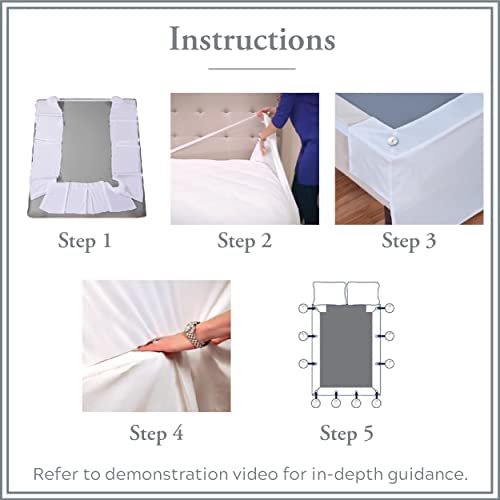 Bed Maker’s Never Lift Your Mattress Wrap Around Bed Skirt, Classic Style, Low Maintenance Wrinkle Resistant Fabric, Traditional 14 Inch Drop Length, Twin, Mocha #TOP5
