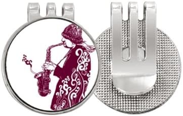 DIYthinker Sax Jazz Music Street Culture Golf Ball Marker Hat Cap Clip Enamel Magnetic image 2