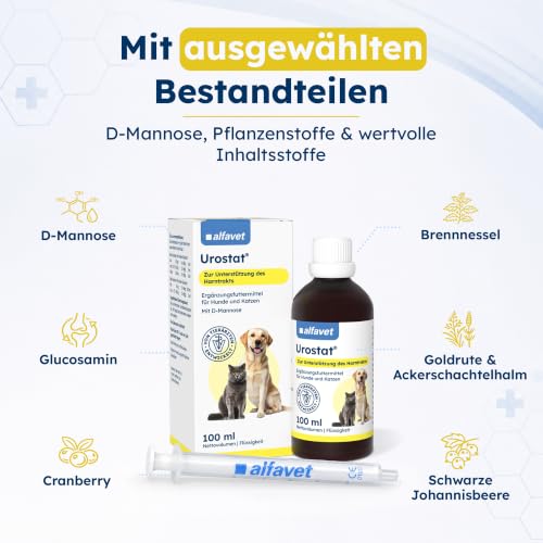 Alfavet Urostat 100 ml - für Hunde & Katzen - Harnwege & Blase