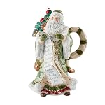 Fitz and Floyd Holiday Home Green Santa Pitcher 48 Ounce