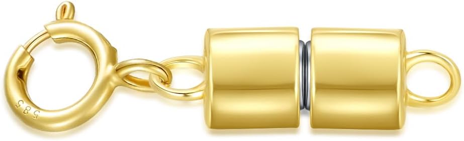 10K Real Gold Necklace Connector Extender Clasps for DIY Bracelet Jewelry Making, Lobster Clasp Extender Necklace Clasp Connector Bracelet Extension, Double Lobster Clasp 10K Gold(Style 2)