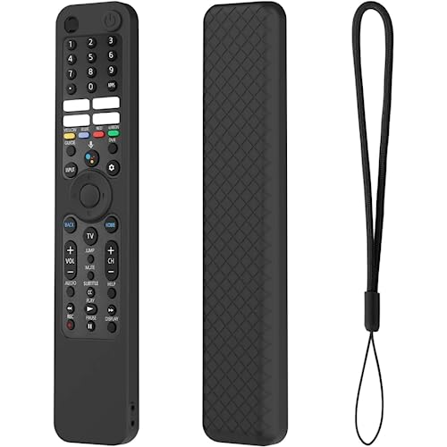 USTIYA Carcasa para mando a distancia Sony TV 4K RMF TX600C/P/U/E MG3-TX520U funda de silicona a prueba de golpes (negro)