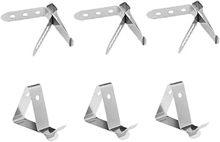 PRETYZOOM 6pcs Stainless Steel Thermometer Holder Clip for Accurate Meat Grill Temperature Easy Setup for BBQ and Cooking Portable Probe Clip Holder for Home and Restaurant