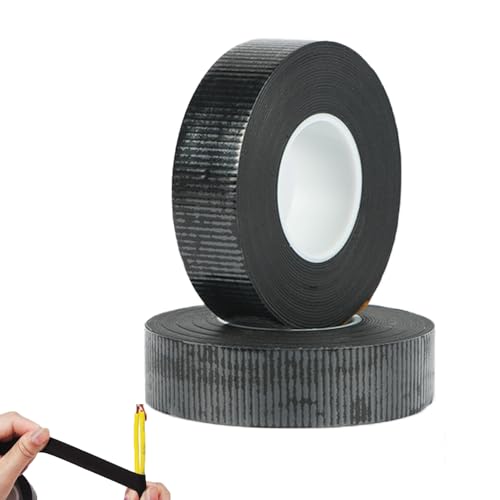 2 Stück Isolierband,5m X 23mm X 0.8mm,Selbstverschweißendes Klebeband,Selbstverschweißendes Isolierband,Schwarz,Für Kabelisolierung Reparaturen