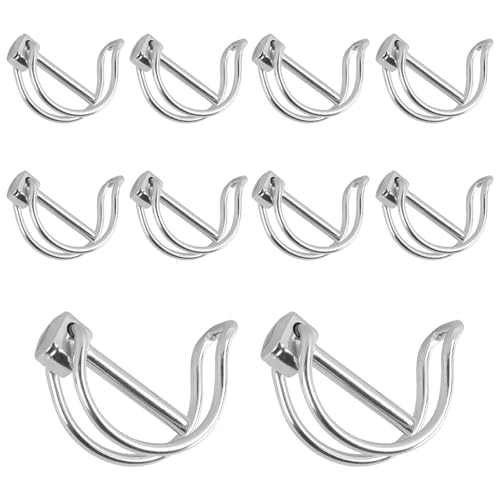 Folding Pipe Pins, 6 x 45 mm Folding Pins, Pack of 10, with Snap Closure, Cotter Pin, Locking Pin, for Farm, Lawn, Garden