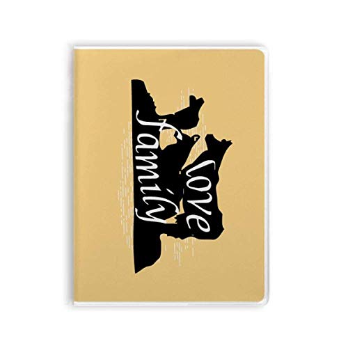 Carnet hyène noir à couverture souple en gomme naturelle pour vos notes