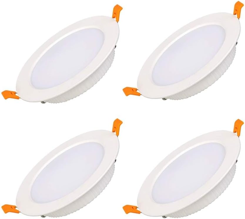 USMJQVZ 5W,7W,10W,12W,15W LED Recessed Downlight Retrofit Kit 4 Pack Ultra Thin White Round LED Recessed Lighting Kits,Corridor LED Recessed Ceiling Light