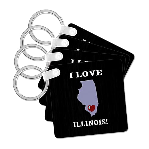 3dRose, I Love Illinois with a Heart on the State,