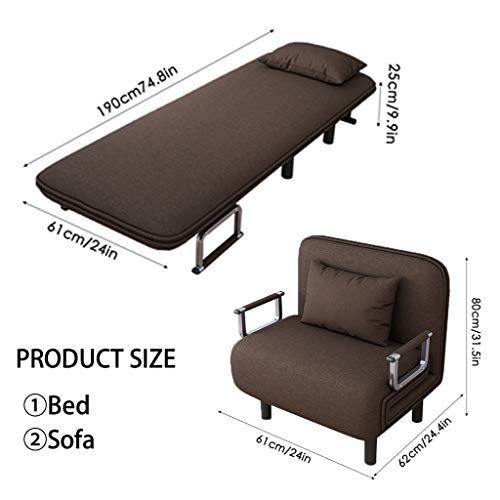 Alalaso Sofa Bed Folding Sleeper Bed Chair,Single Sleeper Convertible Chair Lounger Couch Recliner Bed (Ship from USA)