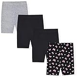 Star Ride Kids Girls Bike Shorts – Multipack Soft Stretchy Polyester Activewear in Fun Prints & Colors (Asst 4, 7-8)