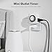 BN-LINK Indoor Timers Plug Mechanical 2 Prong 24-Hour Mini Lamp Timers 2 Pack, for Electrical Outlets, Fish Tank, Fans, LED Lights