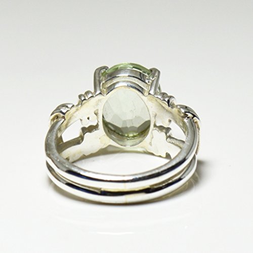 Bague améthyste verte en argent sterling, cadeau de naissance idéal