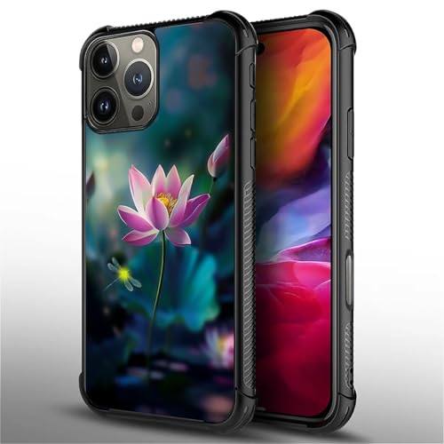 CARLOCA iPhone 16 Pro Max Case - Lotus Flower Dragonfly Design, Shockproof & Anti-Scratch Protection - image 3