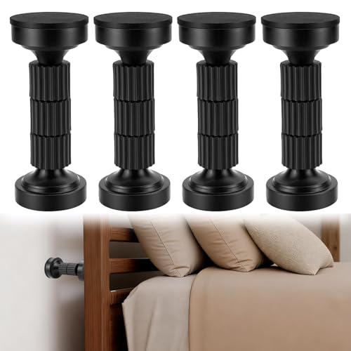 VZXZXE Lot de 4 entretoises de lit réglables - 40 à 115 mm - Butées de tête de lit - Anti-tremblement - Support de lit épais - Pour lits, canapés,...