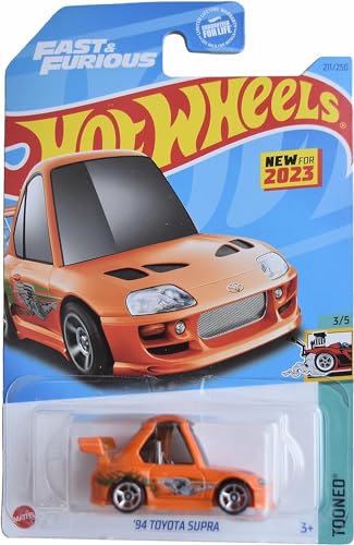Hot Wheels Toyota Supra escala 1:64 naranja miniatura 1
