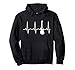 Guitar Hoodie - Guitare électrique Heartbeat Gift Sweatshirt Felpa con Cappuccio