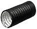 Ø 125mm / 1m Tubo Flessibile di Scarico in PVC Nero - Tubi di Ventilazione con Isolamento in Alluminio