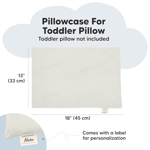Image of KeaBabies 13 x18 Toddler Pillowcase, Waterproof - Soft Waterproof Toddler Pillow Protector Cover for Kids, Boys, Girls, Durable Machine Washable, Small Travel Pillow Sold Separately (Pearl Gray)