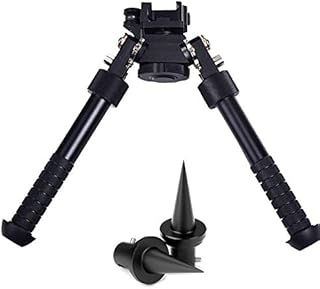 V8 Tactical Rifle Bipod Adjustable 360° Gun Tripod Bracket for Outdoor Hunting in Shooting Range Shooting Range