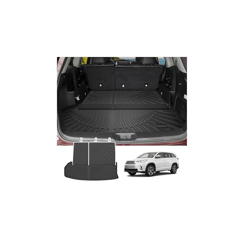Cartist Cargo Liner for Toyota Highlander 2014-2019, All Weather Cargo Mats for Highlander Accessories, Heavy Duty TPE Trunk Mat, Car Accessories