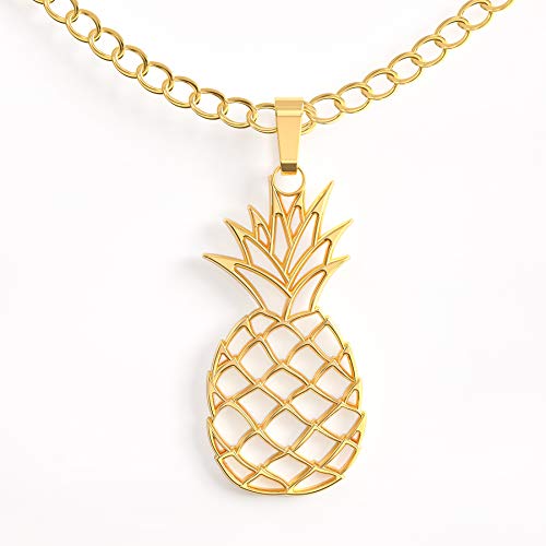 Happy Kisses Pineapple Necklace – with Message Card Be A Pineapple -Tough But Sweet – Pineapple Gift in Silver and Gold3