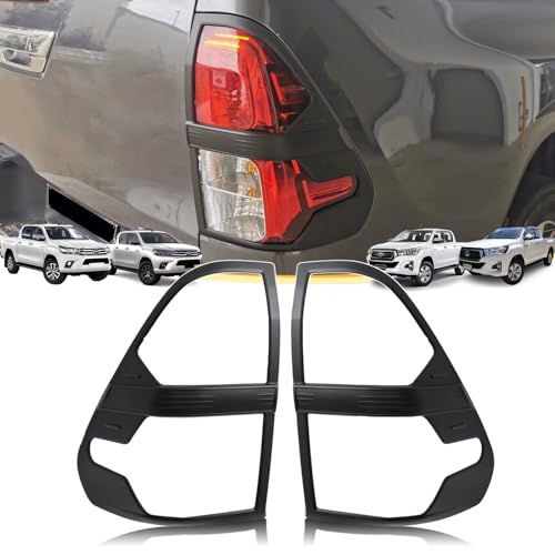 JHCHAN - JHCHAN Taillight Guard for Toyota Hilux 2016-2025 MK8 MK9 Active Icon, 2016-2020 MK8 Invincible and X, for Toyota Hilux Rear Tail Light Cover, Hilux Accessories (Light Surround Trim)