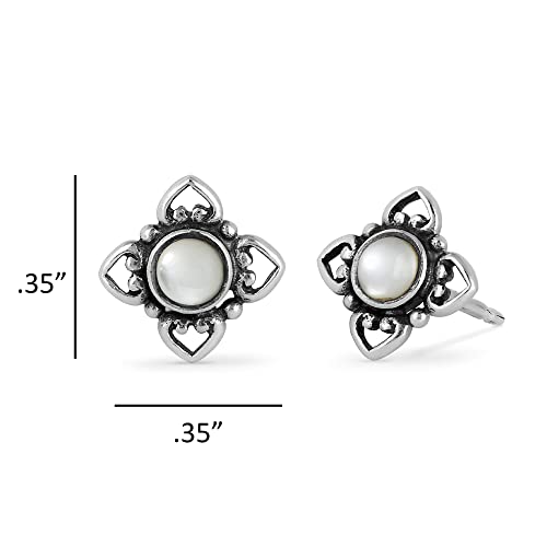 Boma Jewelry Sterling Silver Flower Stud Earrings4