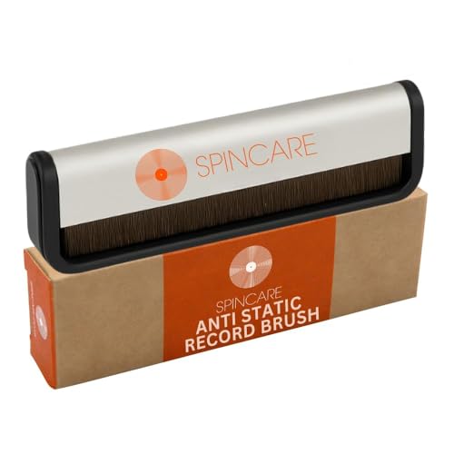 SPINCARE Professional Carbon Fibre Vinyl Cleaning Brush | Anti Static Vinyl Record Cleaner | Removes Dirt from LP Grooves