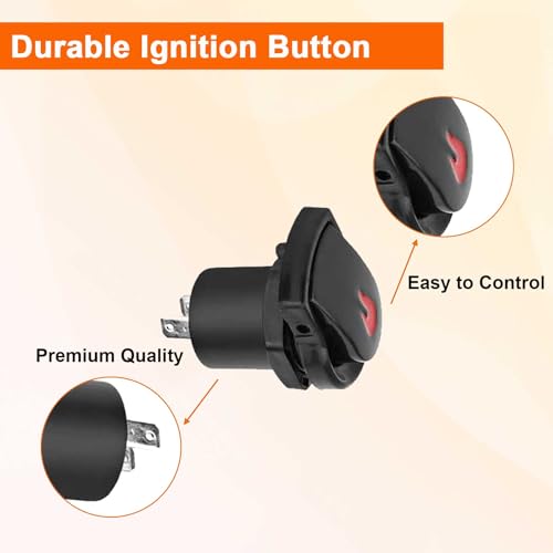 Image of BBQ Future Electronic Ignition Button with 5 Spark Generator Push Button Switch for Charbroil Grill, Grill Replacement Igniter Module for Char-Broil Surefire Ignition Systems and Most Grill