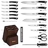 Knife-Set-with-Block-VENZELL-14-pcs-Knife-Set-with-Block-and-Sharpener-Knife-Sets-for-Kitchen-with-Block-Kitchen-Knife-Set-Stainless-Steel-with-Ergonomic-Handle-Knife-Block-Set-Sharp-Knife-Set Knife Set with Block, VENZELL 14 pcs Knife Set with Block and Sharpener, Knife Sets for Kitchen with Block, Kitchen Knife Set Stainless Steel with Ergonomic Handle, Knife Block Set, Sharp Knife Set