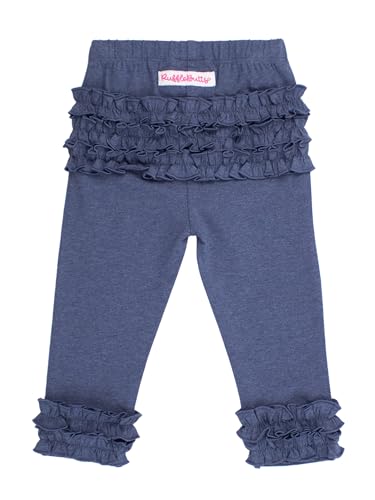 Image of RuffleButts Toddler Girl Merry & Bright Ruffle Leggings - Ankle Leggings