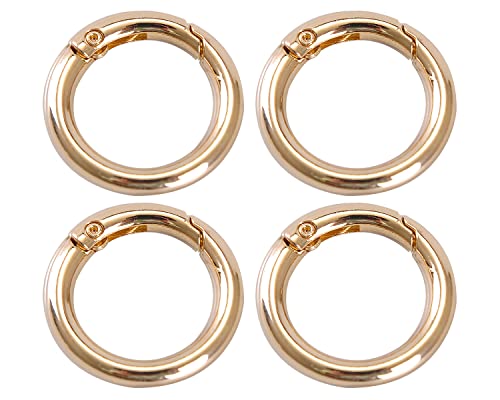 Image of VanEnjoy 2/4/10/18/40 pcs O Ring for Purse Strap,1 inch Spring Rings for Handbag and Keys,4PCS Gold Hardware