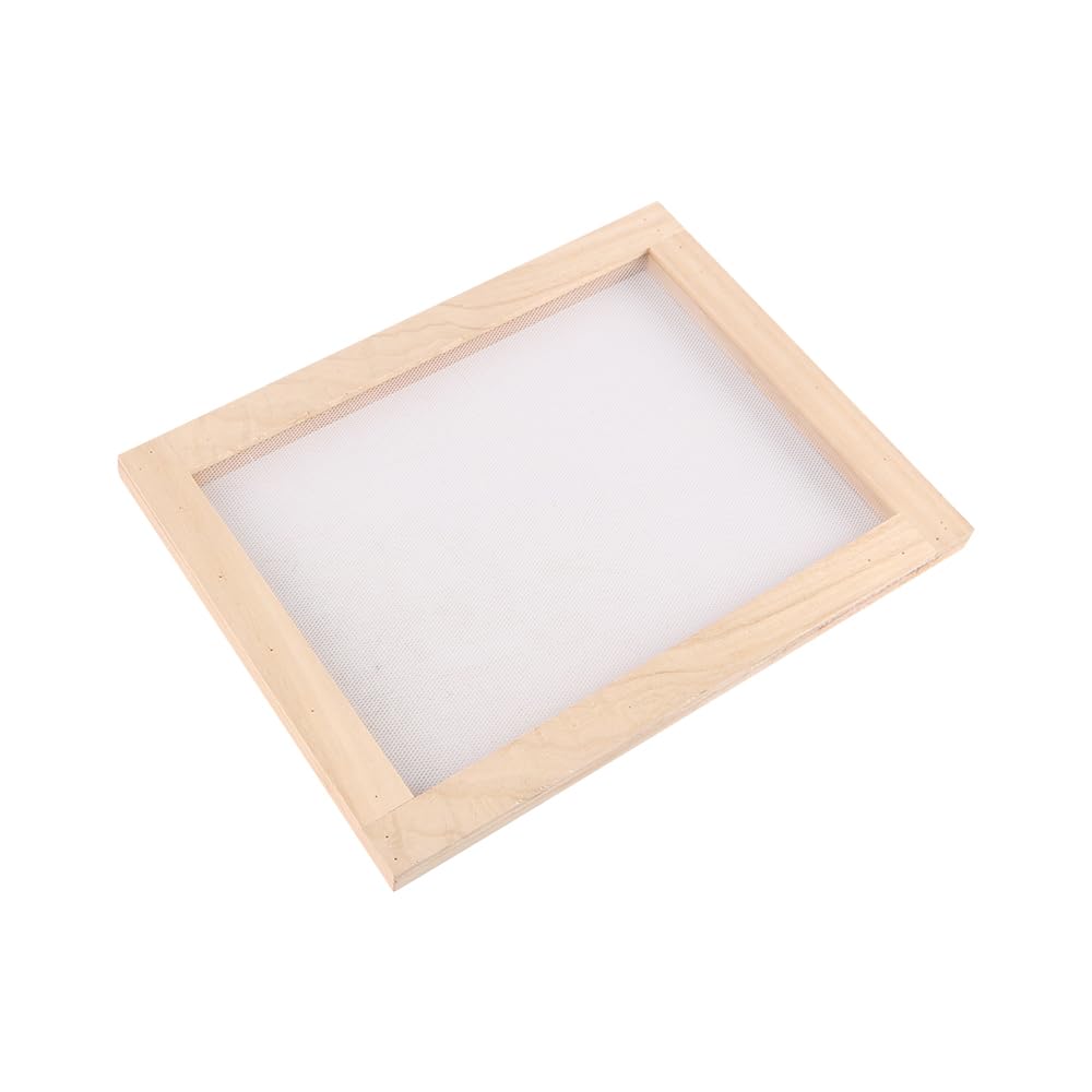 Método antiguo de fabricación de papel de madera, manualidades, molde de papel, pantalla para manualidades, suministros de manualidades, 19 x 25 cm