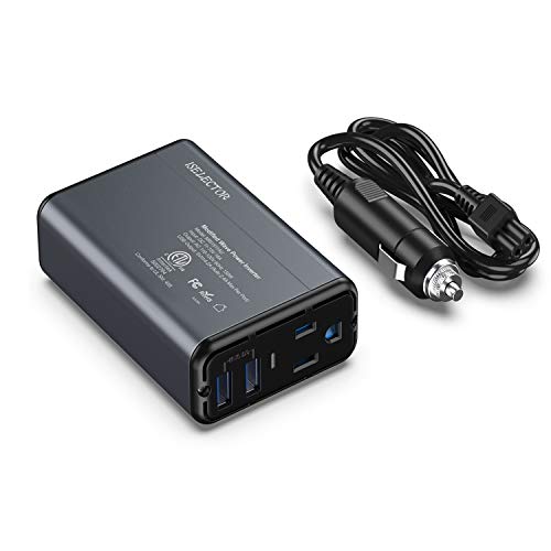 ISELECTOR 150W Car Power Inverter, DC 12V to 110V AC Converter with 2