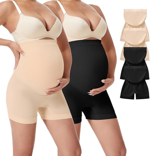 La Mejor Lista de Ropa premamá para Mujer disponible en línea para comprar. 49 MIYIHA 4PCS Pantalones De Maternidad Mujer, Faja para Embarazadas, Calzones Sin Costuras para Mujer, Pantalon Maternidad Cintura Alta, Embarazo Calzones Postparto de Soporte...