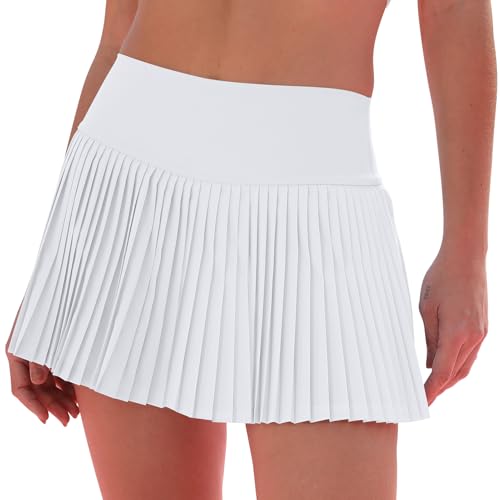 StylSense Tennisrock Damen Mädchen Rock mit Hose Drunter Hohe Taille...
