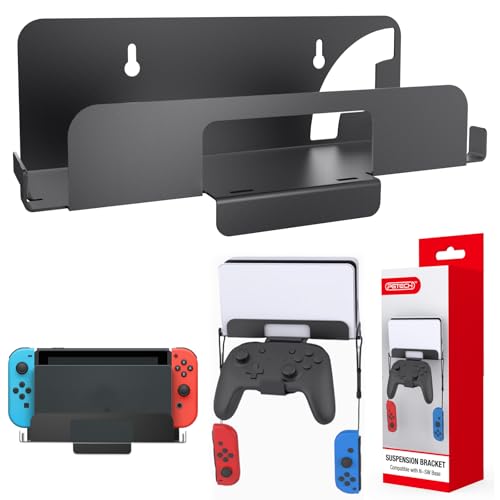 GZW-Shop Wandhalterung für NS Switch und NS Switch OLED, Wandhalterung mit Switch Controller Halter