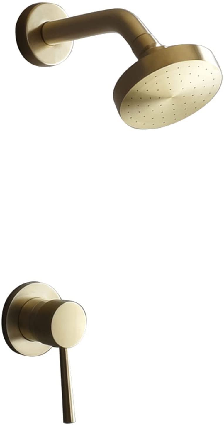 Valve de douche et garniture de baignoire laiton avec pommeau 4 pouces