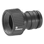 High flow faucet nose Gardena : tap connection with 26.5 mm (G 3/4 inch) thread, tap connection for high water flow (2801-20), Black