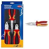 KNIPEX Elektro-Paket 00 20 12 (SB-Karte/Blister) & Elektro-Installationszange 1000V-isoliert (200 mm) 13 86 200