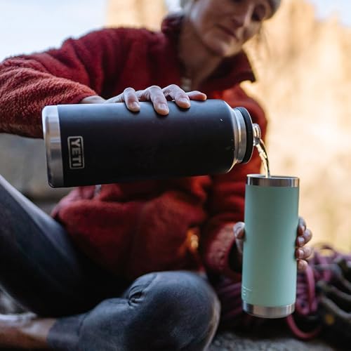 Image of YETI Rambler 46 oz Bottle, Leakproof, Vacuum Insulated, Stainless Steel with Chug Cap, Big Sky Blue