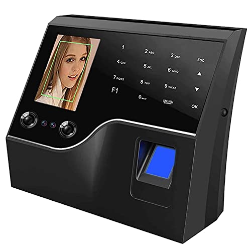 Máquina biométrica de asistencia de tiempo de huellas dactilares faciales, reloj de tiempo de sello de empleado sin tarifa mensual, cálculo automático de horas extra y horas de trabajo/deducción de